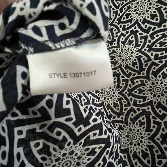 Tory Burch Boho Floral Lace Trim Top Long Sleeve Blouse Size 6 - Picture 7 of 10